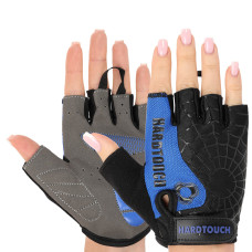Перчатки для фитнеса и тренировок HARD TOUCH FG-9525 (PVC, PL, открытые пальцы, р-р S-XL, цвета в ассортименте)