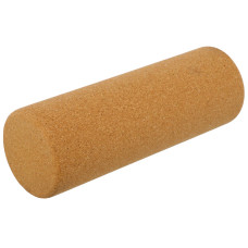 Роллер массажный цилиндр гладкий 26см пробковый SP-Sport FI-0094-25 (d-9см, светло-коричневый)