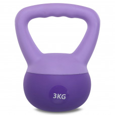 Гиря м'яка SP-Sport SOFT KETTLEBELL FI-0122-3 вага 3кг кольори в асортименті