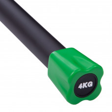 Бодібар Body Bar Zelart FI-1251-4 вага 4кг чорний-салатовий