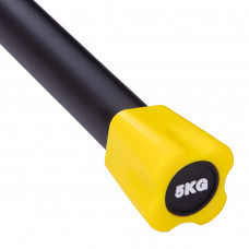 Бодібар Body Bar Zelart FI-1251-5 вага 5кг чорний-жовтий