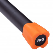 Бодібар Body Bar Zelart FI-1251-7 вага 7кг чорний-помаранчевий