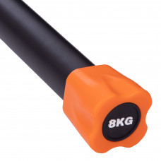 Бодібар Body Bar Zelart FI-1251-8 вага 8кг чорний-помаранчевий