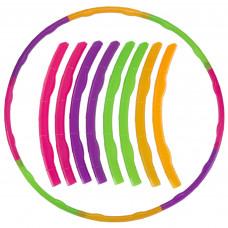 Обруч разборной детский Хула Хуп Hula Hoop SP-Sport FI-154167 (пластик, 8 секций, d-81см)