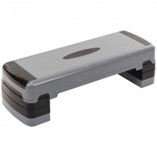 Степ-платформа для фітнесу та аеробіки 3 рівня висоти SP-Sport FI-1579 85x30x15-25см сірий-чорний