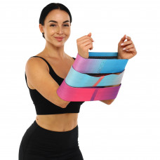 Набір гумок тканинних для вправ стрічки опору SP-Sport FI-1725-M 3шт кольори в асортименті