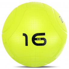 Слэмбол мяч набивной для кроссфита и фитнеса Slam Ball Mdbuddy FI-1774-16 16кг (резина, наполнитель песок, салатовый) MD12133