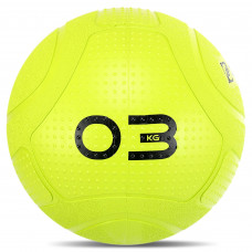 Слэмбол мяч набивной для кроссфита и фитнеса Slam Ball Mdbuddy FI-1774-3 3кг (резина, наполнитель песок, салатовый) MD12133