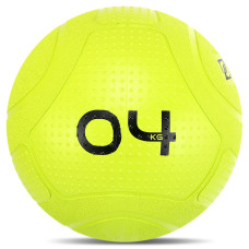Слэмбол мяч набивной для кроссфита и фитнеса Slam Ball Mdbuddy FI-1774-4 4кг (резина, наполнитель песок, салатовый) MD12133