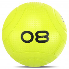 Слэмбол мяч набивной для кроссфита и фитнеса Slam Ball Mdbuddy FI-1774-8 8кг (резина, наполнитель песок, салатовый) MD12133