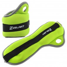 Обважнювачі-манжети для рук із фіксацією на великому пальці Zelart FI-1965-2 2x1кг кольори в асортименті