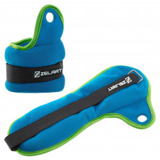 Обважнювачі-манжети для рук із фіксацією на великому пальці Zelart FI-1965-2 2x1кг кольори в асортименті