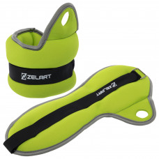 Обважнювачі-манжети для рук із фіксацією на великому пальці Zelart FI-1965-3 2x1,5кг кольори в асортименті