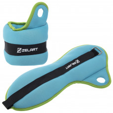 Обважнювачі-манжети для рук із фіксацією на великому пальці Zelart FI-1965-4 2x2кг кольори в асортименті