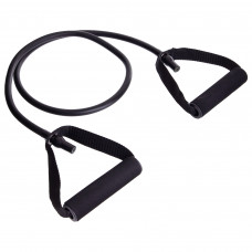 Еспандер трубчастий для фітнесу з ручками 20LB SP-Sport FI-2080-BK 120см навантаження 9кг чорний