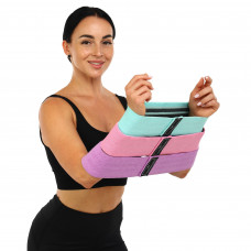 Набір гумок тканинних для вправ стрічки опору LOOP BANDS SP-Sport FI-2183 3шт кольори в асортименті