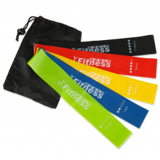 Набір резинок для вправ стрічки опору LOOP BANDS World Fitness FI-2184 5шт кольори в асортименті