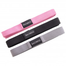 Набір гумок тканинних для вправ стрічки опору LOOP BANDS Raciness FI-2231 3шт кольори в асортименті