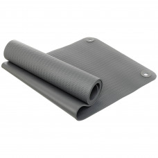 Килимок для фітнесу та спорту з люверсами для зберігання Zelart FI-2264 183x65x0,6см темно-сірий