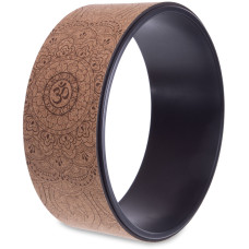 Колесо для йоги коркове SP-Sport Fit Wheel Yoga FI-2434 чорний-коричневий