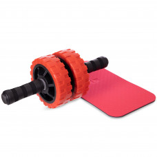 Колесо для преса ролик для преса подвійний SP-Sport FI-2538 чорний-червоний