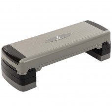 Степ-платформа для фитнеса и аэробики 3 уровня высоты Zelart FI-2585 (MD1705) (PP, размер 90,5Lx32,5Wx15-25Hсм, макс.вес польз. 250кг, серый-черный)