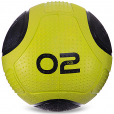 Медбол мяч медицинский Medicine Ball Zelart FI-2620-2 2кг (MD1275-2) (резина, d-19см, зеленый-черный)