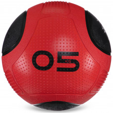 Медбол мяч медицинский Medicine Ball Zelart FI-2620-5 5кг (MD1275-5) (резина, d-24,1см, красный-черный)