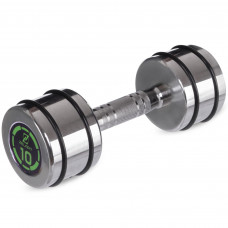 Гантель цільна сталева хромована Zelart FI-2622-10 1шт 10кг хром