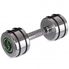 Гантель цельная стальная хромированная 1штука Zelart FI-2622-7 (1x7кг) (MD2311-7) (1шт, металл хромированный, с резиновыми кольцами)