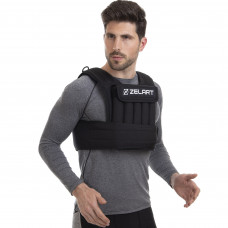 Жилет обважнювач з регульованою вагою Zelart WEIGTH VEST FI-2630-10 вага-1-10 кг чорний