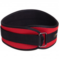 Пояс атлетичний текстильний Zelart FI-2634-95 спинка-16см довжина-95см червоний