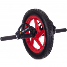 Колесо для преса ролик для преса одинарний Zelart FI-2640 чорний-червоний