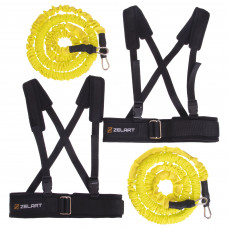 Пояс для выбегания эспандер для отработки скорости и взрывной силы парный Zelart Catapult Trainer FI-2791 (MD1337) (латекс, размер 2000х12х5мм)