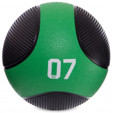 Медбол мяч медицинский Medicine Ball Zelart FI-2824-7 7кг (резина, d-45см, черный)