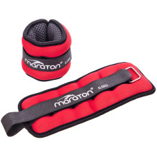Обважнювачі-манжети для рук і ніг MARATON FI-2858-1 2x0,5кг червоний-чорний