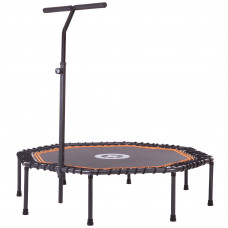 Фітнес батут для джампінгу восьмикутний з ручкою FI-2904-122 ø122см чорний-помаранчевий