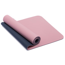 Килимок для йоги та фітнесу TPE двошаровий SP-Planeta FI-3046 183x61x0,6см кольори в асортименті