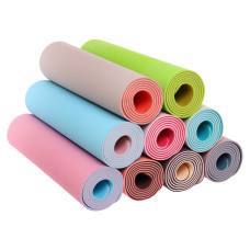 Килимок для йоги та фітнесу TPE двошаровий SP-Planeta FI-3046 183x61x0,6см кольори в асортименті