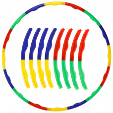 Обруч разборной детский Хула Хуп Hula Hoop SP-Sport FI-308 (пластик, 8 секций, d-77см)