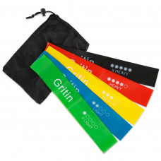 Набір резинок для вправ стрічки опору LOOP BANDS GRITIN FI-3106 5шт кольори в асортименті