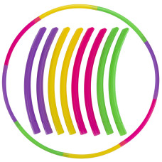 Обруч разборной детский Хула Хуп Hula Hoop SP-Sport FI-338 (пластик, 8 секций, d-78см)