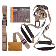 Петли тренировочные TRX PACK FORCE T2 FI-3724-H (петли подвесные, дверное крепление, DVD, сумка, хаки)