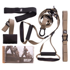 Петли тренировочные TRX TACTICAL FORCE T3 FI-3725-04 (петли подвесные, дверное крепление, DVD, сумка, хаки)