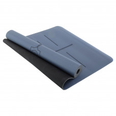 Килимок для йоги та фітнесу PU гума двошаровий Record FI-3867 183x68x0,5см кольори в асортименті