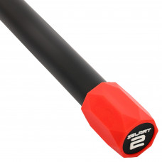 Бодібар Body Bar Zelart FI-4780-2 вага 2кг чорний-червоний