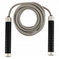 Скакалка скоростная с подшипником и силиконовым жгутом и утяжелителями Zelart FI-4879 (l-3м, d-7мм, черный)