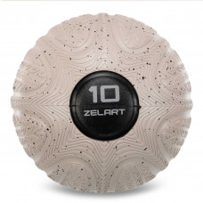 Слембол м'яч набивний для кросфіту та фітнесу Slam Ball Zelart FI-4905-10 10кг чорний