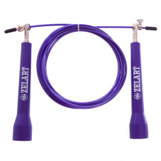 Скакалка швидкісна кросфіт з шарнірним підшипником і сталевим тросом Zelart FI-5101 2,75м кольори в асортименті