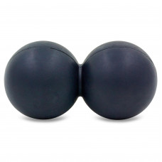М'яч масажний подвійний для МФР та самомасажу SP-Planeta FI-5128 ø6,5см чорний